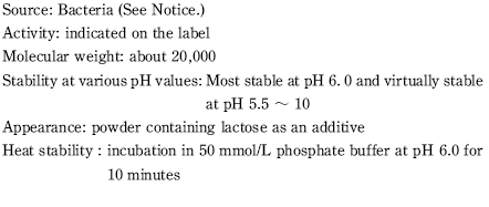 Características de Acromopetidase sem Purificar